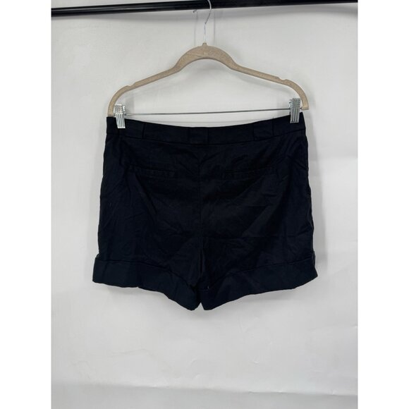 Cartonnier Anthropologie Shorts Tencel Cotton Women 6 Black Preppy Minimalist - Picture 2 of 7